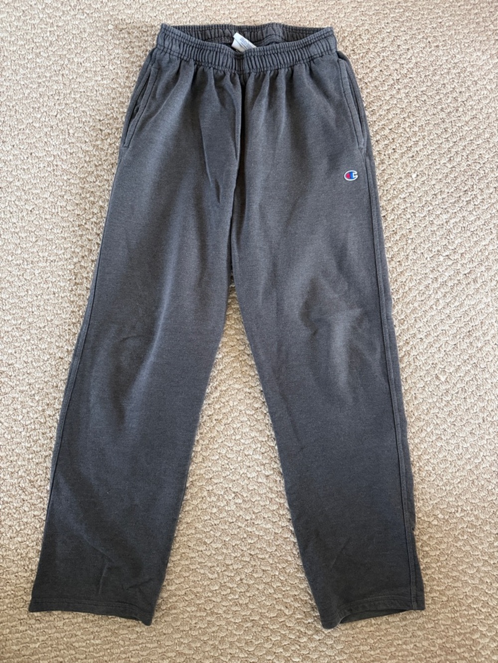 Champion Men’s Dark Gray Sweatpants with Embroidered Logo